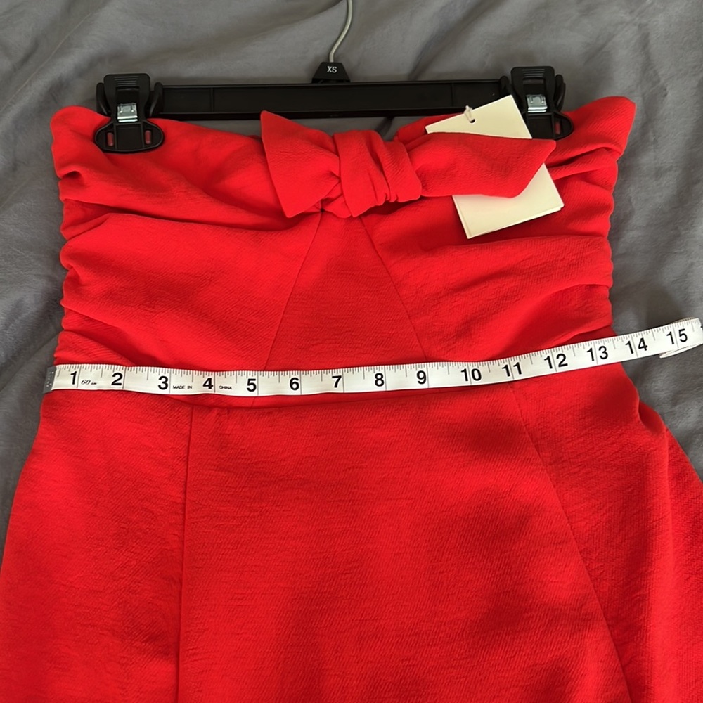 Sezane Ondine Dress Strapless Red Sundress size 6 - Picture 7 of 11